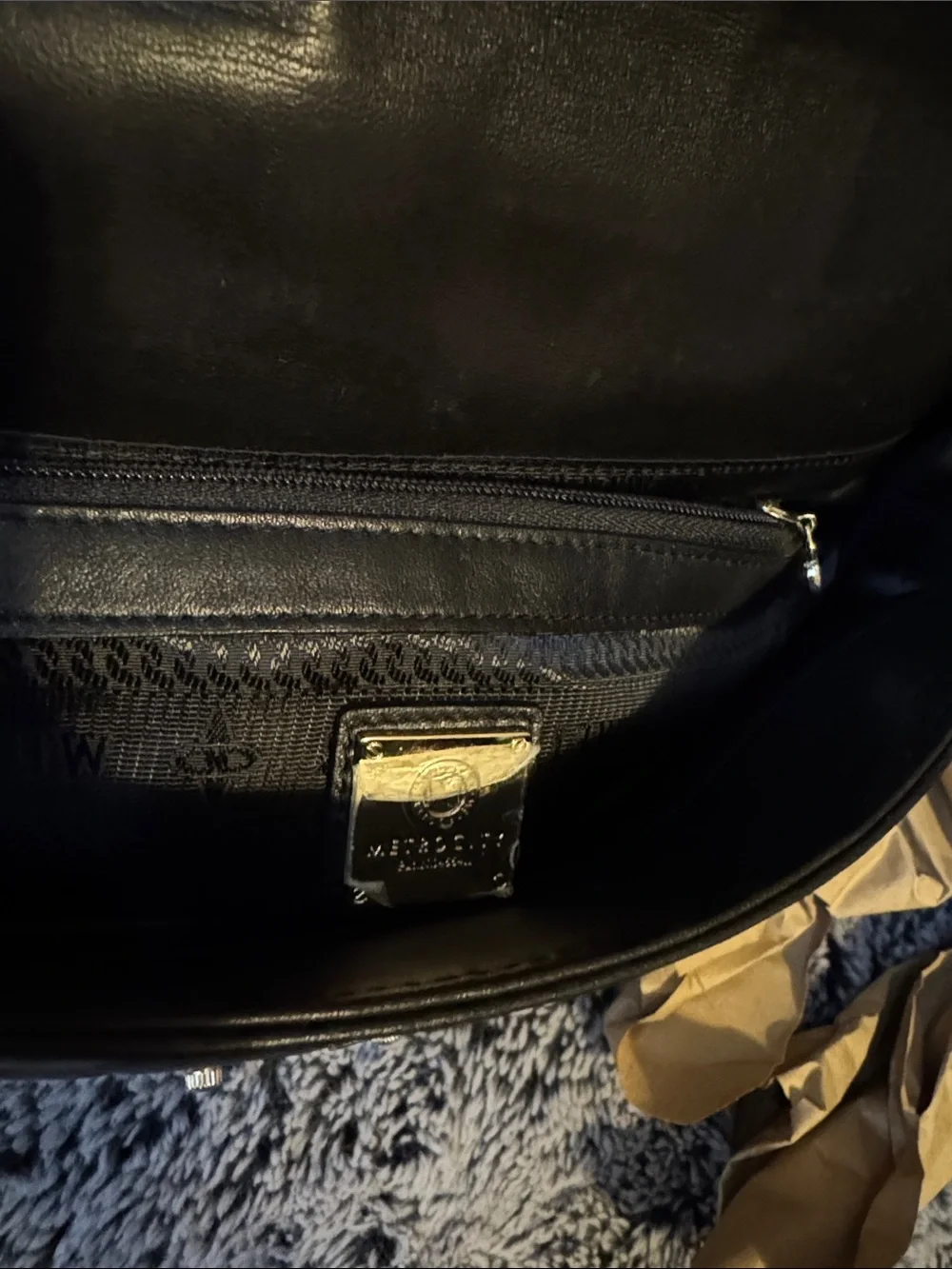 Black Quilted Shoulder Bag with Chain Strap